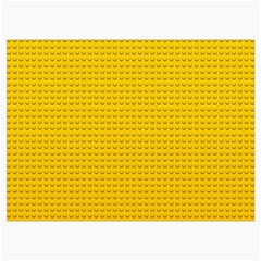 Yellow Lego Texture, Macro, Yellow Dots Background Roll Up Canvas Pencil Holder (L) from ArtsNow.com Front