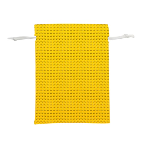 Yellow Lego Texture, Macro, Yellow Dots Background Lightweight Drawstring Pouch (M) from ArtsNow.com Front