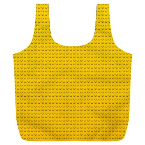 Yellow Lego Texture, Macro, Yellow Dots Background Full Print Recycle Bag (XXL) from ArtsNow.com Front