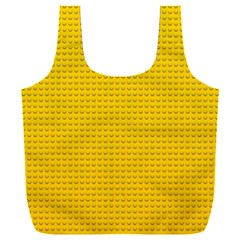 Yellow Lego Texture, Macro, Yellow Dots Background Full Print Recycle Bag (XXL) from ArtsNow.com Front