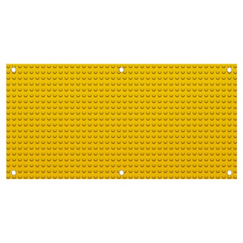 Yellow Lego Texture, Macro, Yellow Dots Background Banner and Sign 4  x 2  from ArtsNow.com Front