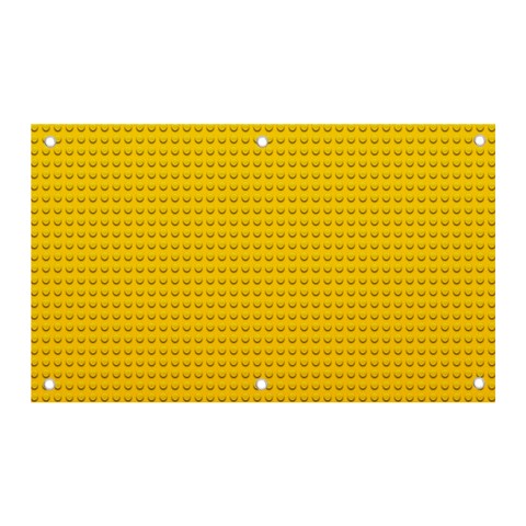 Yellow Lego Texture, Macro, Yellow Dots Background Banner and Sign 5  x 3  from ArtsNow.com Front