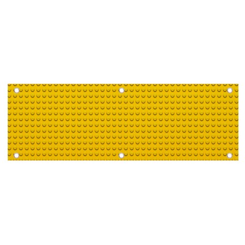 Yellow Lego Texture, Macro, Yellow Dots Background Banner and Sign 6  x 2  from ArtsNow.com Front