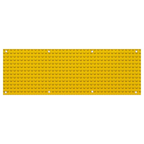 Yellow Lego Texture, Macro, Yellow Dots Background Banner and Sign 9  x 3  from ArtsNow.com Front