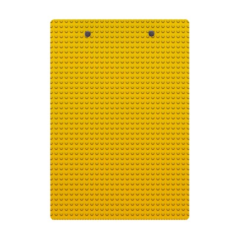 Yellow Lego Texture, Macro, Yellow Dots Background A5 Acrylic Clipboard from ArtsNow.com Back