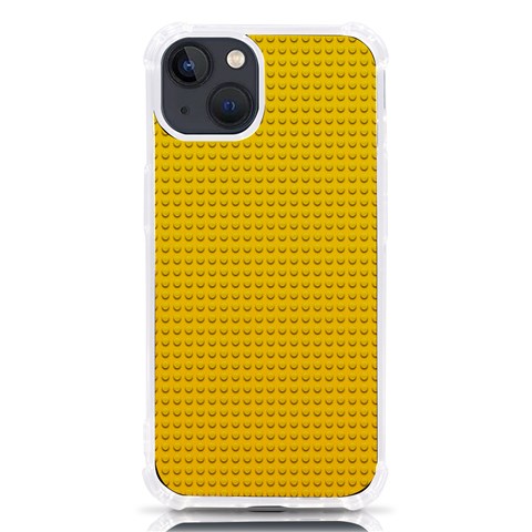 Yellow Lego Texture, Macro, Yellow Dots Background iPhone 13 TPU UV Print Case from ArtsNow.com Front