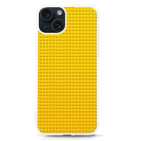 Yellow Lego Texture, Macro, Yellow Dots Background iPhone 15 TPU UV Print Case from ArtsNow.com Front