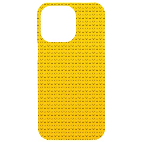 Yellow Lego Texture, Macro, Yellow Dots Background iPhone 15 Pro Max Black UV Print PC Hardshell Case from ArtsNow.com Front