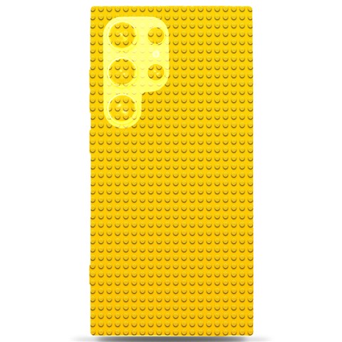 Yellow Lego Texture, Macro, Yellow Dots Background Samsung Galaxy S24 Ultra 6.9 Inch Black TPU UV Case from ArtsNow.com Front