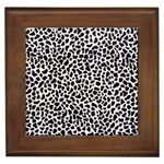 Zebra Skin, Vector Textures, White Black Background Framed Tile