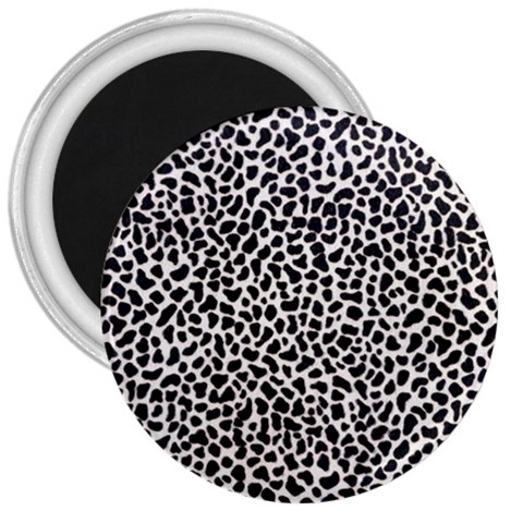 Zebra Skin, Vector Textures, White Black Background 3  Magnets from ArtsNow.com Front