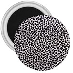 Zebra Skin, Vector Textures, White Black Background 3  Magnets