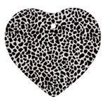 Zebra Skin, Vector Textures, White Black Background Ornament (Heart)