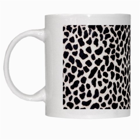 Zebra Skin, Vector Textures, White Black Background White Mug from ArtsNow.com Left