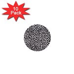 Zebra Skin, Vector Textures, White Black Background 1  Mini Buttons (10 pack) 