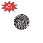 Zebra Skin, Vector Textures, White Black Background 1  Mini Magnet (10 pack) 