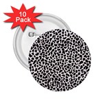 Zebra Skin, Vector Textures, White Black Background 2.25  Buttons (10 pack) 