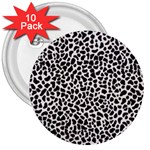 Zebra Skin, Vector Textures, White Black Background 3  Buttons (10 pack) 