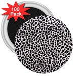 Zebra Skin, Vector Textures, White Black Background 3  Magnets (100 pack)