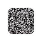 Zebra Skin, Vector Textures, White Black Background Rubber Coaster (Square)