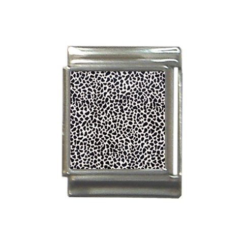 Zebra Skin, Vector Textures, White Black Background Italian Charm (13mm) from ArtsNow.com Front