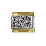 Zebra Skin, Vector Textures, White Black Background Gold Trim Italian Charm (9mm)