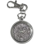 Zebra Skin, Vector Textures, White Black Background Key Chain Watches