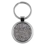 Zebra Skin, Vector Textures, White Black Background Key Chain (Round)