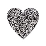 Zebra Skin, Vector Textures, White Black Background Heart Magnet