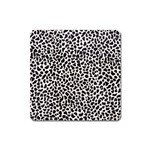 Zebra Skin, Vector Textures, White Black Background Square Magnet