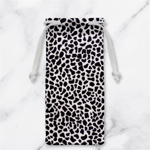 Zebra Skin, Vector Textures, White Black Background Jewelry Bag from ArtsNow.com Front