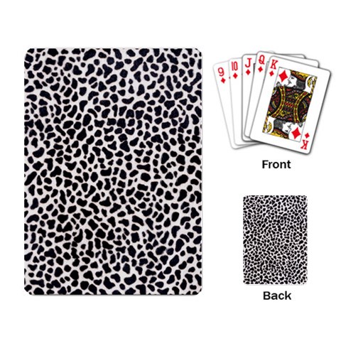 Zebra Skin, Vector Textures, White Black Background Playing Cards Single Design (Rectangle) from ArtsNow.com Back