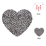 Zebra Skin, Vector Textures, White Black Background Playing Cards Single Design (Heart)