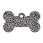 Zebra Skin, Vector Textures, White Black Background Dog Tag Bone (One Side)