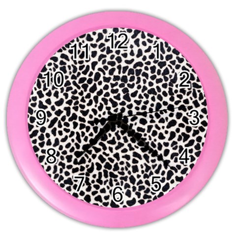 Zebra Skin, Vector Textures, White Black Background Color Wall Clock from ArtsNow.com Front