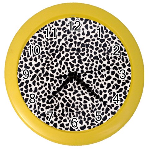 Zebra Skin, Vector Textures, White Black Background Color Wall Clock from ArtsNow.com Front