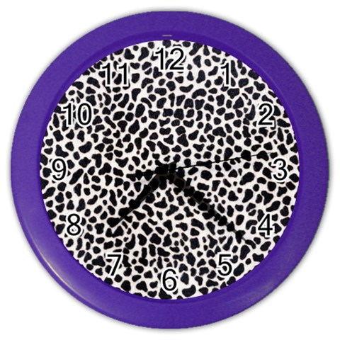 Zebra Skin, Vector Textures, White Black Background Color Wall Clock from ArtsNow.com Front