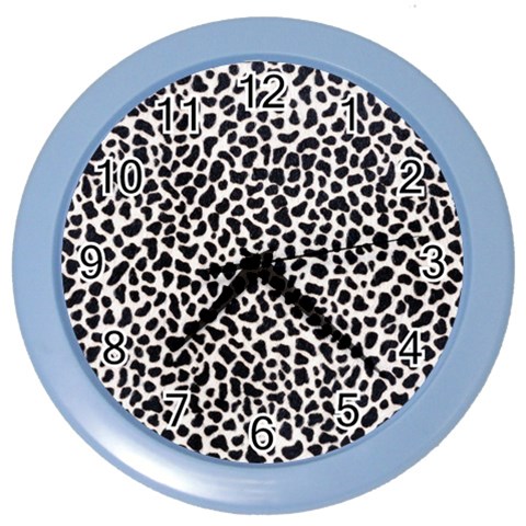 Zebra Skin, Vector Textures, White Black Background Color Wall Clock from ArtsNow.com Front