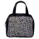 Zebra Skin, Vector Textures, White Black Background Classic Handbag (One Side)