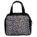 Zebra Skin, Vector Textures, White Black Background Classic Handbag (Two Sides)