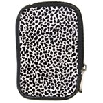 Zebra Skin, Vector Textures, White Black Background Compact Camera Leather Case