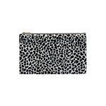 Zebra Skin, Vector Textures, White Black Background Cosmetic Bag (Small)