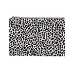 Zebra Skin, Vector Textures, White Black Background Cosmetic Bag (Large)