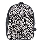 Zebra Skin, Vector Textures, White Black Background School Bag (Large)