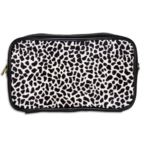 Zebra Skin, Vector Textures, White Black Background Toiletries Bag (Two Sides) from ArtsNow.com Back