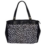 Zebra Skin, Vector Textures, White Black Background Oversize Office Handbag