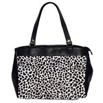 Zebra Skin, Vector Textures, White Black Background Oversize Office Handbag (2 Sides)