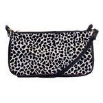 Zebra Skin, Vector Textures, White Black Background Shoulder Clutch Bag