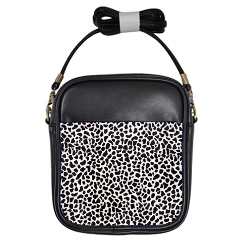 Zebra Skin, Vector Textures, White Black Background Girls Sling Bag from ArtsNow.com Front