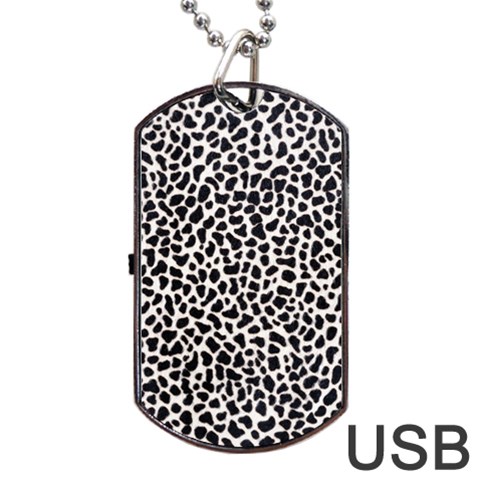 Zebra Skin, Vector Textures, White Black Background Dog Tag USB Flash (Two Sides) from ArtsNow.com Front